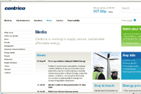 Centrica website snapshot